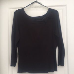 Bill Blass stretch black sweater  3/4 sleeve M